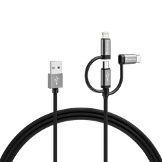 Varta Speed Charge & Sync kábel: 3 az 1-ben USB A Lightning/mikro/USB C Box (57937101111)