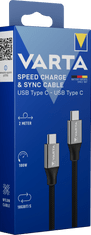 Varta Speed Charge & Sync kábel USB C - USB C Box (57936101111)