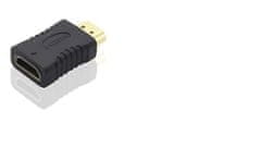 PremiumCord adapter HDMI Female - HDMI Male, rövid, aranyozott csatlakozóval