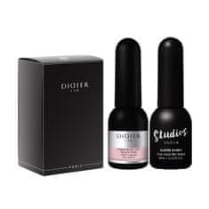 Didier Lab Fiber Base, Milky Pink + Super Shiny Top Coat szett, 2 db