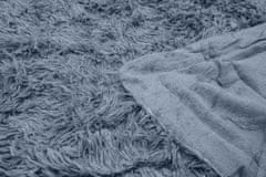 Elerheto otthon Szőrös kék-szürke takaró 160x200 cm