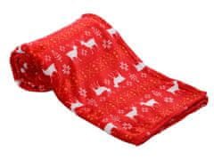 Elerheto otthon Piros karácsonyi mikroplüss takaró, 200x230 cm