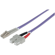 Intellinet 750929 száloptikás kábel 2 M LC SC OM4 Ibolya (750929)