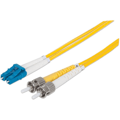 Intellinet 750011 száloptikás kábel 2 M LC ST OS2 Sárga (750011)