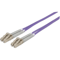 Intellinet 750875 száloptikás kábel 1 M LC OM4 Ibolya (750875)