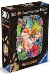 Ravensburger 120007609 Fa puzzle Színes papagájok, 300 db