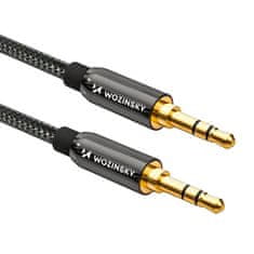 WOZINSKY Wozinsky univerzális mini jack 2x AUX kábel 2 m fekete