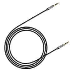 BASEUS Baseus Yiven M30 sztereó audiokábel AUX 3,5 mm-es férfi mini jack 1m ezüst/fekete (CAM30-BS1)