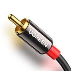 Ugreen Ugreen audio kábel 3.5 mm mini jack - 2RCA 5m fekete (AV116)