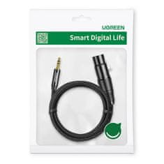 Ugreen Ugreen Audiokábel 3.5mm mini jack (hím) - XLR (nő) 1m fekete (AV182)