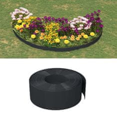 Vidaxl 2 db fekete polietilén kerti szegély 10 m x 20 cm 3155456