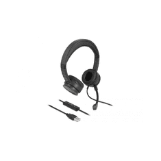 DELOCK USB Stereo Headset mit Kabel für PC und Notebook (27180)