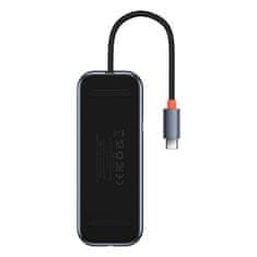 BASEUS Baseus AcmeJoy 4 portos HUB (USB-C - 1x USB-C 3x USB3.0) sötétszürke (WKJZ010013)