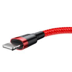 BASEUS Baseus Cafule nylon USB / Lightning QC3.0 2.4A 1M piros kábel (CALKLF-B09)