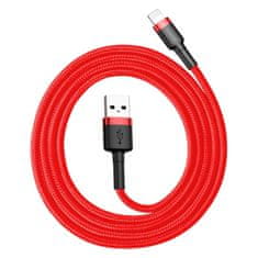 BASEUS Baseus Cafule nylon USB / Lightning QC3.0 2.4A 1M piros kábel (CALKLF-B09)