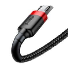 BASEUS Baseus Cafule nylon USB / micro USB QC3.0 2.4A 1M fekete-piros kábel (CAMKLF-B91)