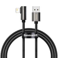 BASEUS Baseus Legendary szögletes nejlon USB - Lightning kábel játékosoknak 2.4A 1m fekete (CALCS-01)