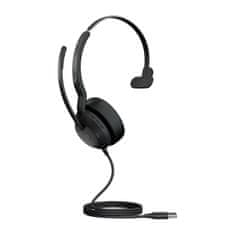 Jabra Evolve2 50/Mono/ANC/USB/Wire/BT/Wireless/MS/Fekete