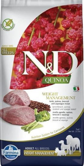 N&D QUINOA Dog GF Weight Management Lamb & Brokkoli Adult Medium & Maxi 7 kg