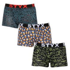 Styx 3PACK férfi boxeralsó art sport gumi több színben (3G12672/2) - méret XXL