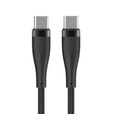 maXlife MXUC-08 kábel USB-C - USB-C 1,0 m 100 W fekete nylon (OEM0101190)