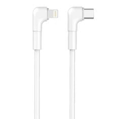 maXlife MXUC-09 ferde kábel USB-C - Lightning 1,0 m 27W fehér (OEM0101209)