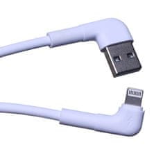 maXlife MXUC-09 ferde kábel USB - Lightning 1,0 m 2,4 A fehér (OEM0101207)