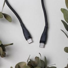 maXlife MXUC-08 kábel USB-C - USB-C 1,0 m 100 W fekete nylon (OEM0101190)