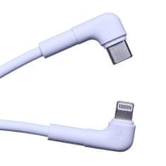 maXlife MXUC-09 ferde kábel USB-C - Lightning 1,0 m 27W fehér (OEM0101209)