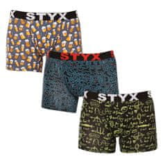 Styx 3PACK férfi boxeralsó hosszú arti sport gumi több színben (3U12672/2) - méret XL