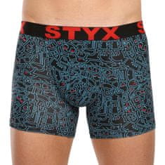 Styx 6PACK férfi boxeralsó hosszú arti sport gumi több színben (6U12697124/2) - méret XL