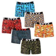 Styx 6PACK férfi boxeralsó hosszú arti sport gumi több színben (6U12697124/2) - méret XL