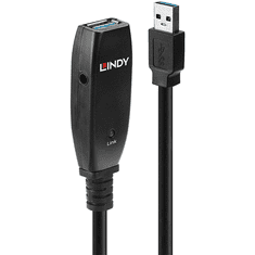 Lindy 43353 USB kábel 3 M USB 3.2 Gen 1 (3.1 Gen 1) USB A Fekete (43353)