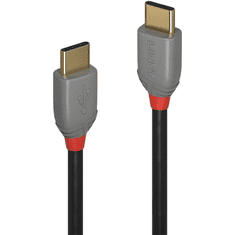 Lindy 36873 USB kábel 3 M USB 2.0 USB C Fekete, Szürke (36873)