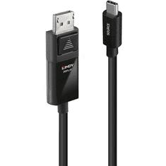 Lindy 43343 video átalakító kábel 3 M USB C-típus DisplayPort Fekete (43343)