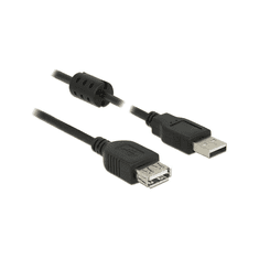 DELOCK USB Verl. A -> A St/Bu 1.00m schwarz (84883)