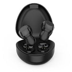 TKG Headset: TWS M9 - fekete bluetooth headset, töltő tokkal