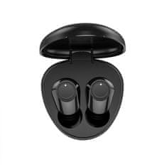 TKG Headset: TWS M9 - fekete bluetooth headset, töltő tokkal