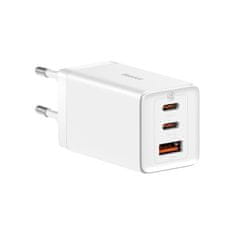 BASEUS GaN 2xUSB C 1xUSB 65W GaN5 Pro hálózati töltő + USB C 100W kábel - fehér Baseus