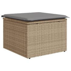 Greatstore bézs polyrattan kerti szék párnával 55 x 55 x 37 cm