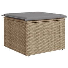 Greatstore bézs polyrattan kerti szék párnával 55 x 55 x 37 cm