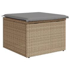 Greatstore bézs polyrattan kerti szék párnával 55 x 55 x 37 cm