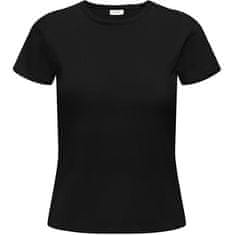 Jacqueline de Yong Női póló JDYSOLAR Regular Fit 15314449 Black (Méret XS)