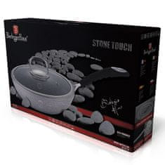 Berlingerhaus Wok márvány felülettel, fedéllel 28 cm Gray Stone Touch Line BH-1160 szürke Stone Touch Line