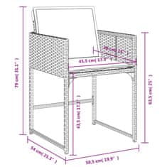 Vidaxl 17 részes bézs polyrattan kerti étkezőgarnitúra párnákkal 3278199