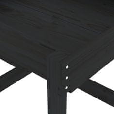 Greatstore 2 db fekete tömör fenyőfa homokozó asztal