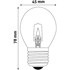 Avide Halogén izzó Mini Classic 42W E27 2000h (AHMG27WW-42W)