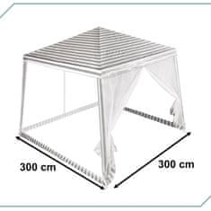 WOWO Fehér Kereskedelmi kerti pavilon sátor 3x3m partira