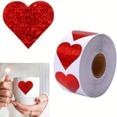 HOME & MARKER® Szív alakú matricák, öntapadós matrica szett, akár Valentin napi ajándék díszítésre, vagy otthoni dekorációra (500 db) | HEARTSTICKER