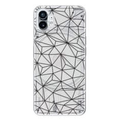 iSaprio Abstract Triangles 03 - black szilikon tok Nothing Phone (1)